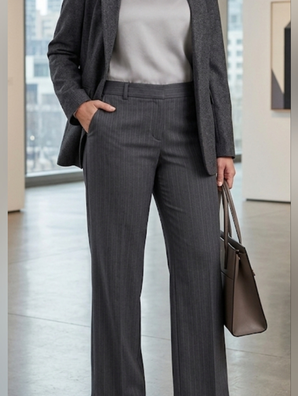 Dockers Grey Pinstripe Pants 14
